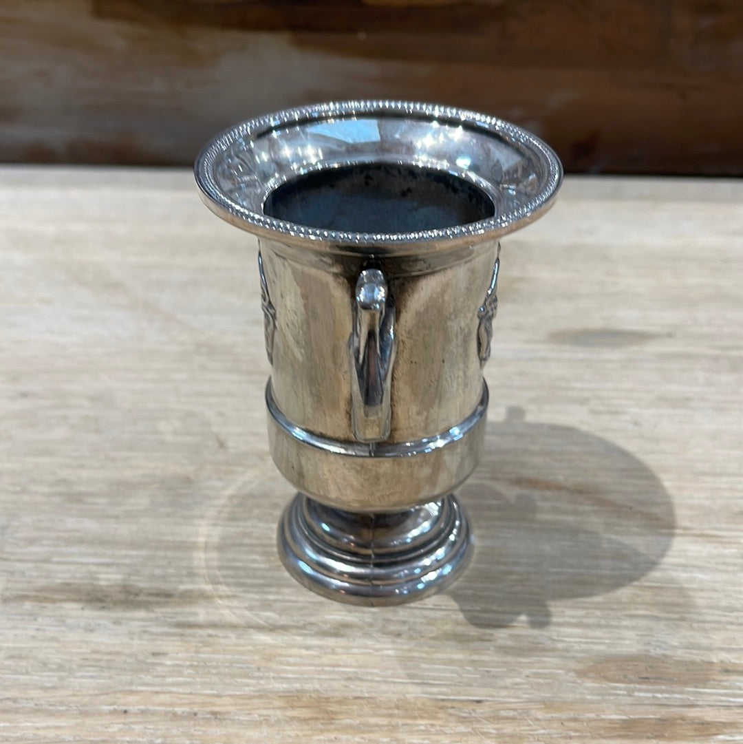 Silverplate Miniature Urn with design