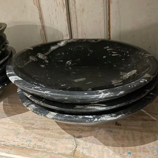 Black Marble Bowls 9 5/8