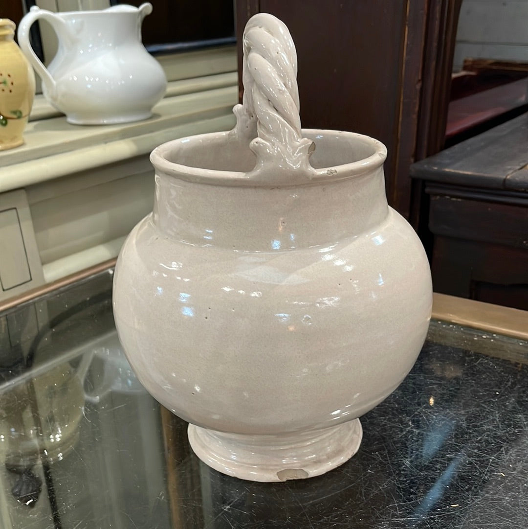 Water Jug from Lombardi Italy Region Circa 1880 Twisted Handle