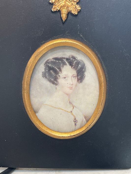 Oval Portrait Miniature Study of Princess Metternich