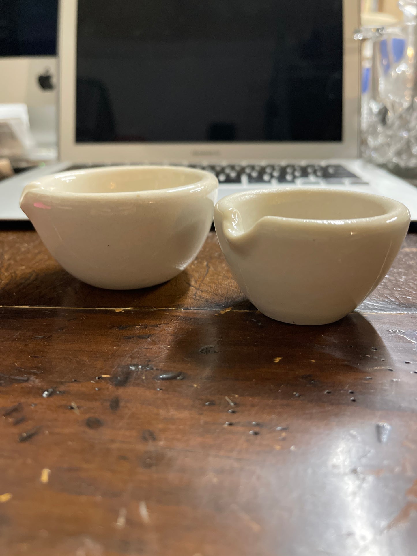 Tiny Ironstone Bowl with Spout