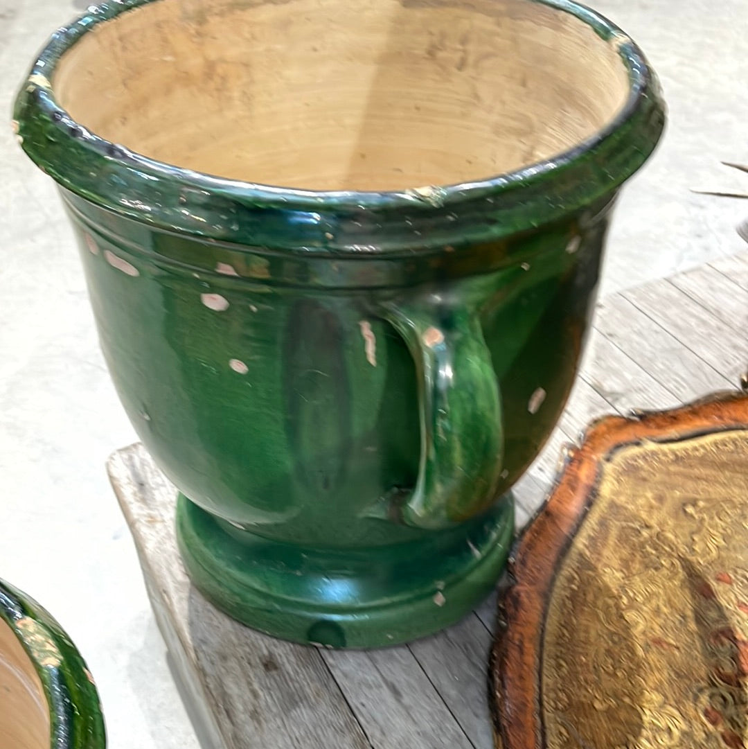 Green Glazed Cache Pot