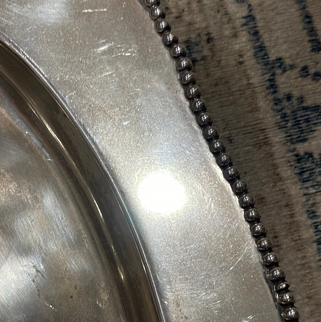 “DB” Engraved Silverplate Tray