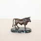 Bronze Bull on Marble Stand