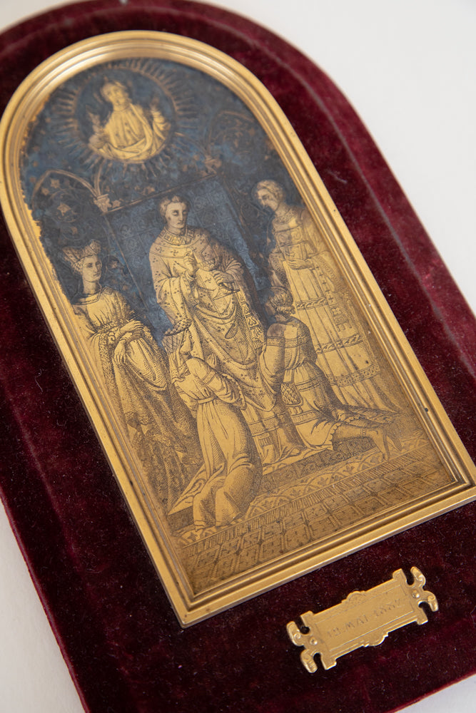 Etched Gold Religious Plaque