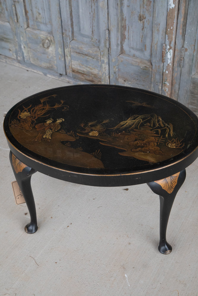 Ebonised Hand Painted Chinoiserie Coffee Table