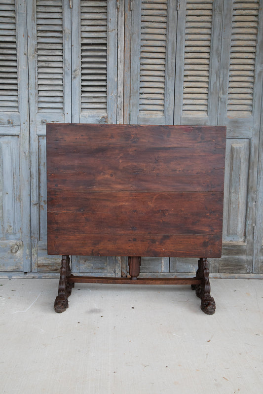 Vendage Table with Carved Detail