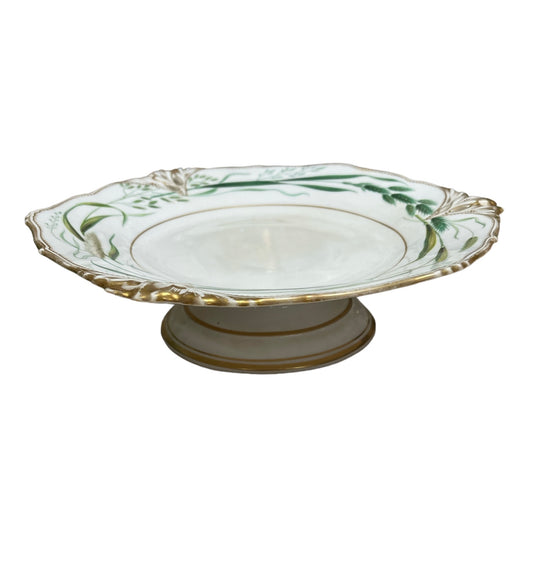 18th Century Green & Gold Cake Plate