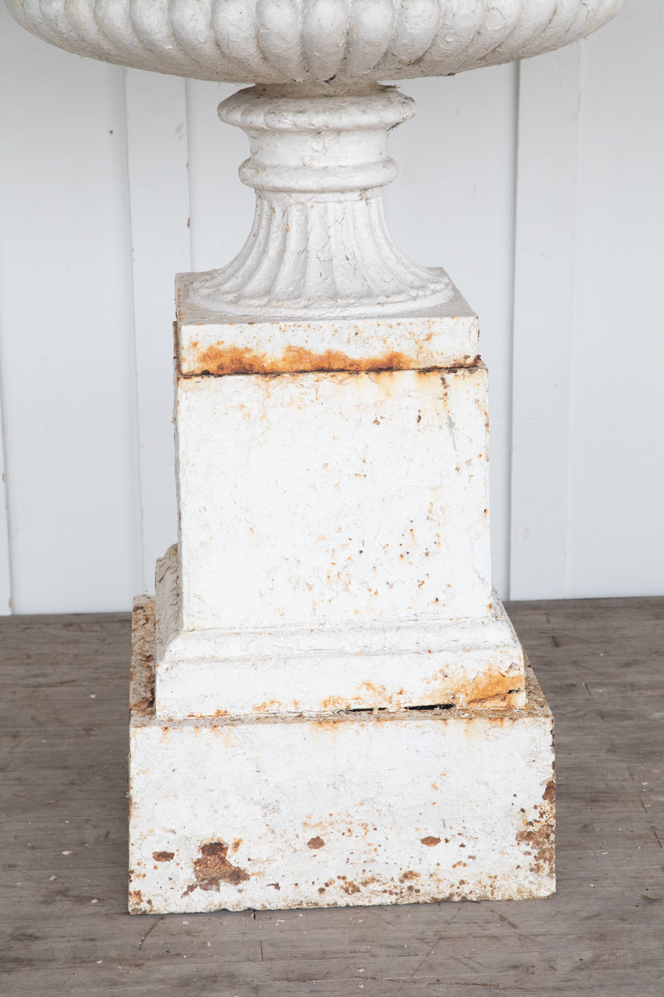 Large Cast Iron Planter on Plinth