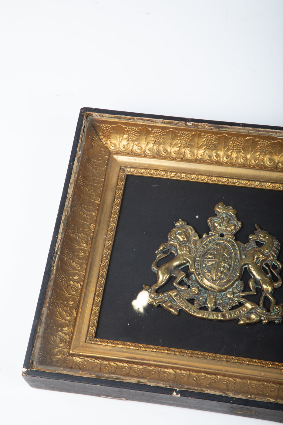 Armorial in Pine and Glass Frame UK 1850