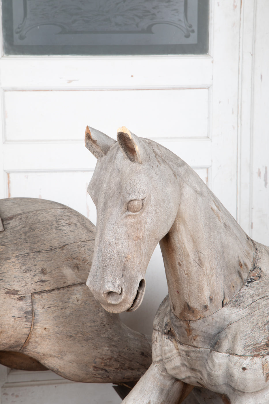 Hardwood Spanish Horse Sculptures Circa 1900