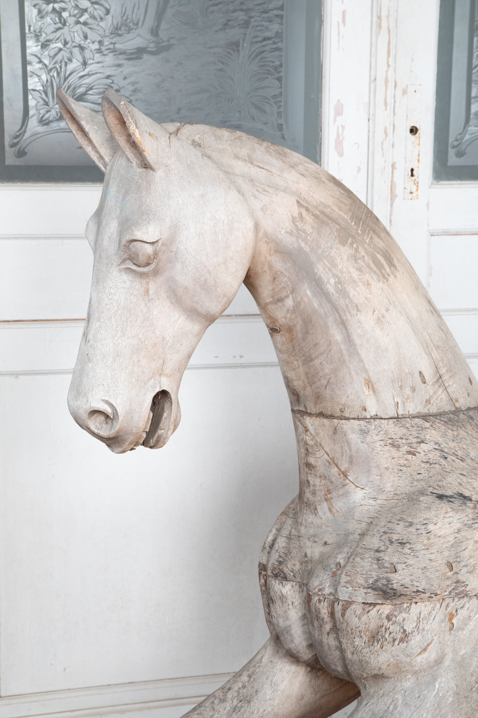 Hardwood Spanish Horse Sculptures Circa 1900