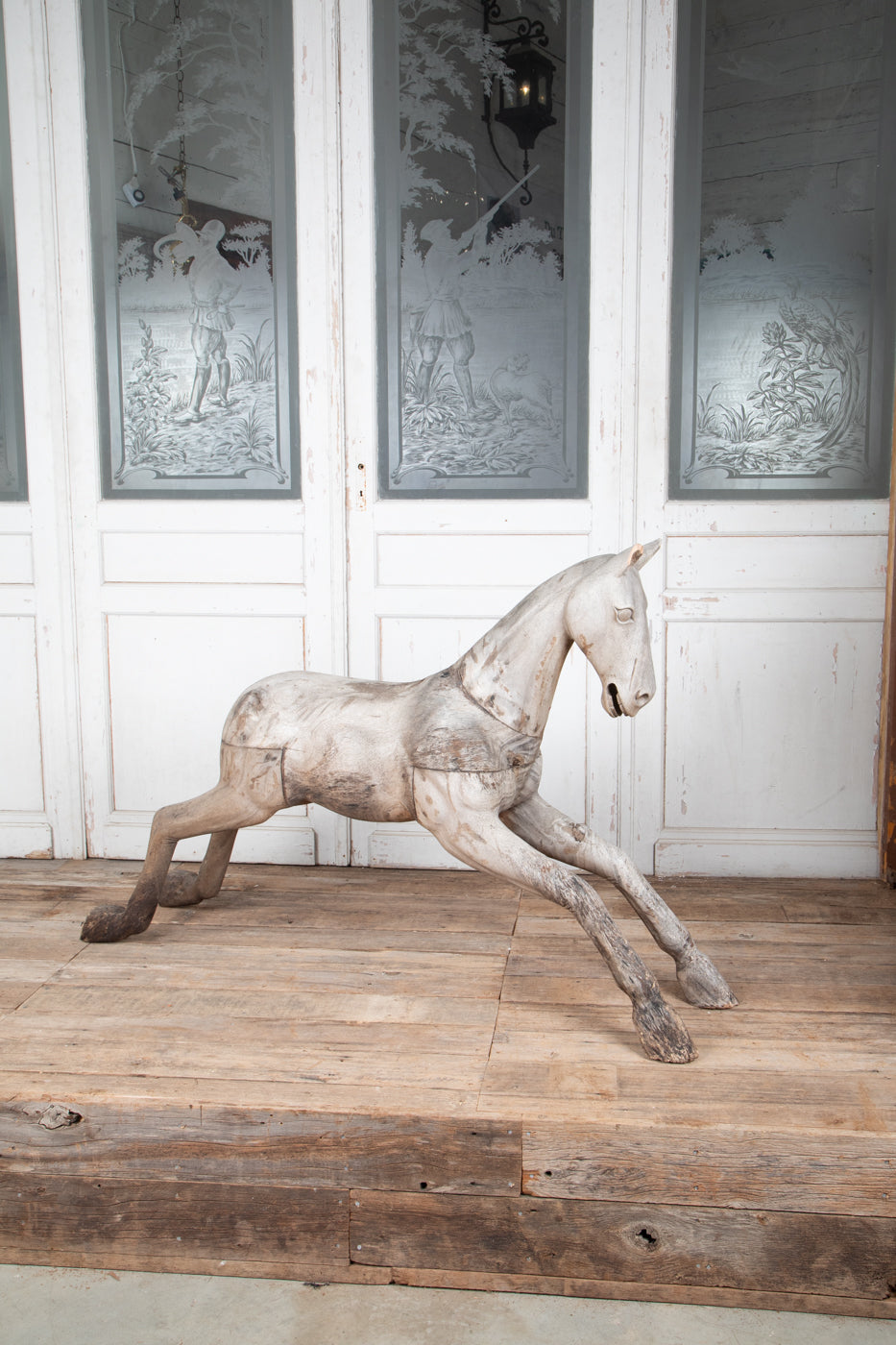 Hardwood Spanish Horse Sculptures Circa 1900