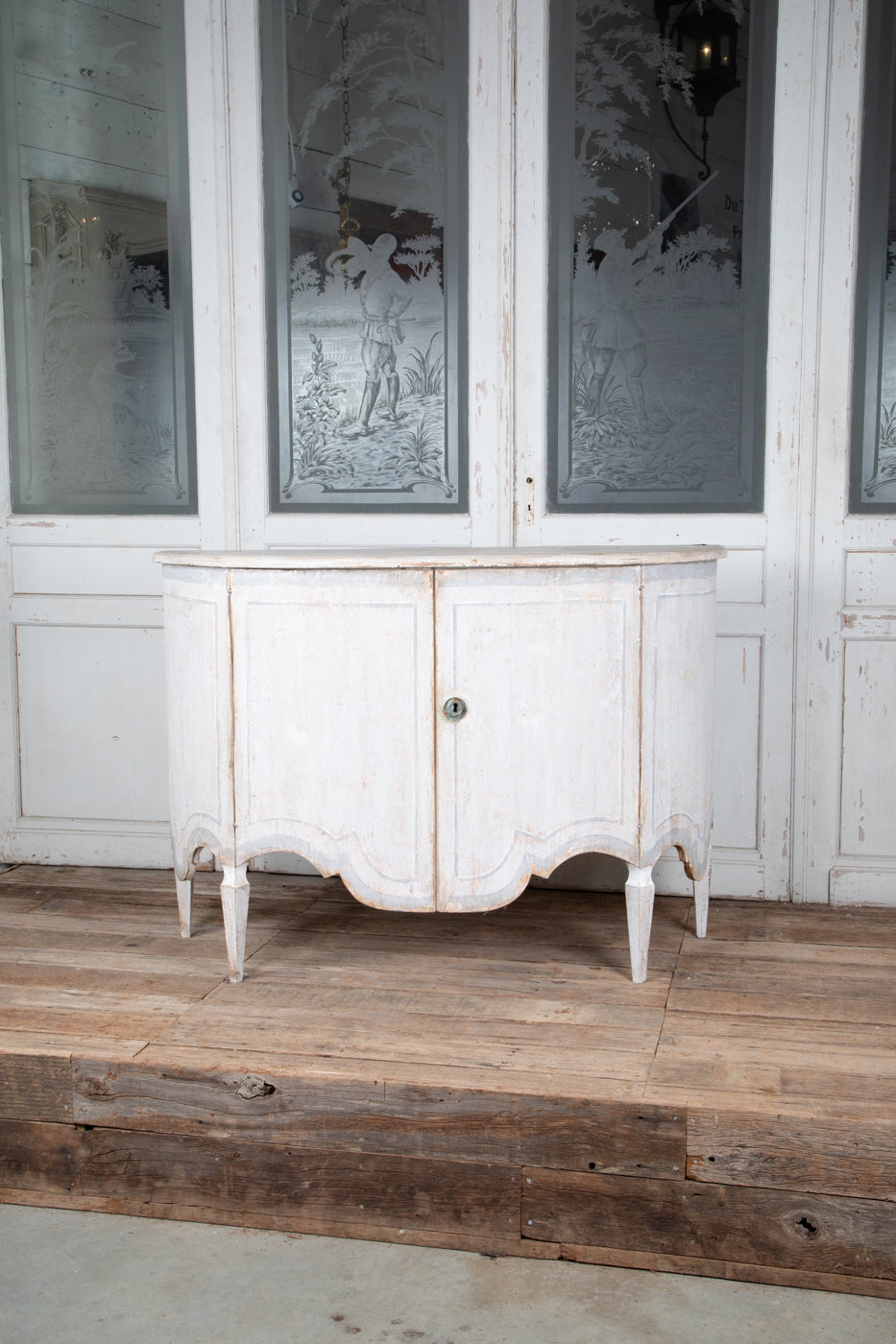 Exquisite Painted Bombe Sideboard