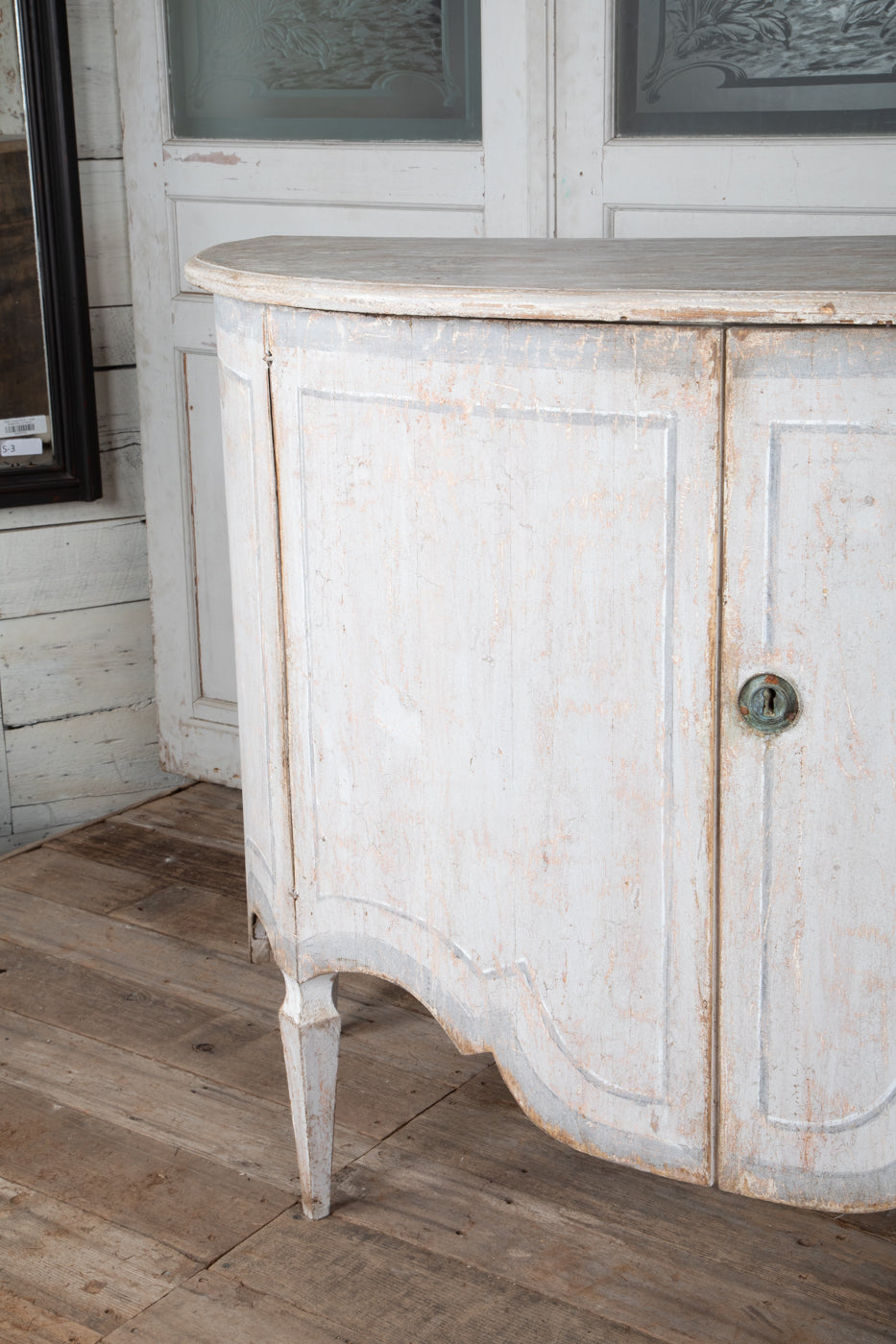 Exquisite Painted Bombe Sideboard