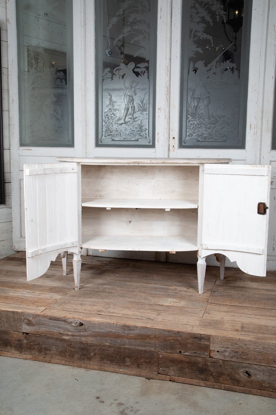 Exquisite Painted Bombe Sideboard