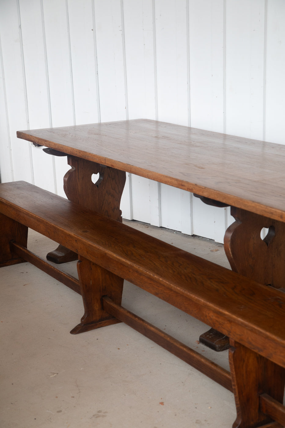 12 ft Oak Refectory Table with Benches Kings School Canterbury