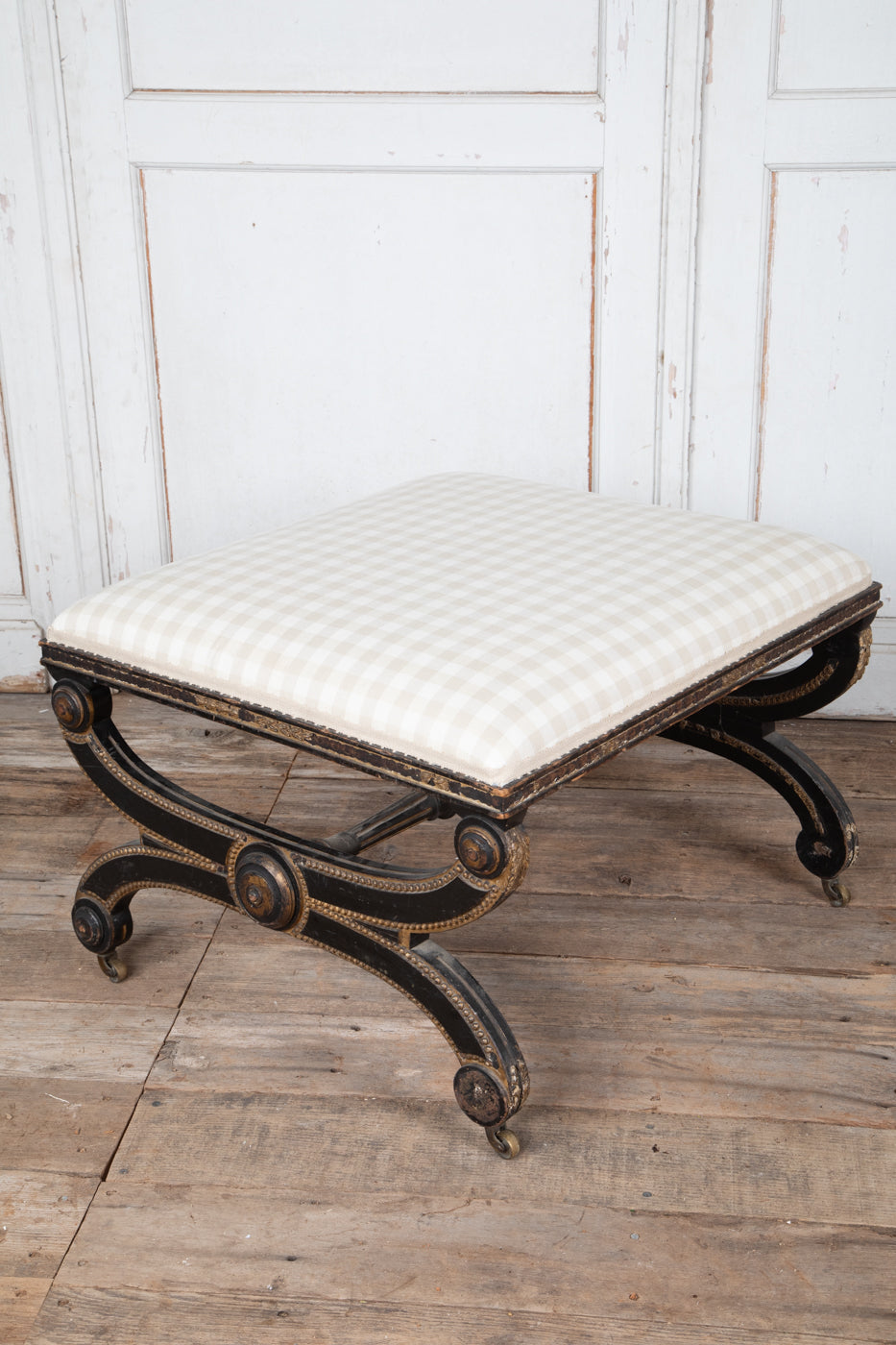 Georgian Fabric Covered Stool