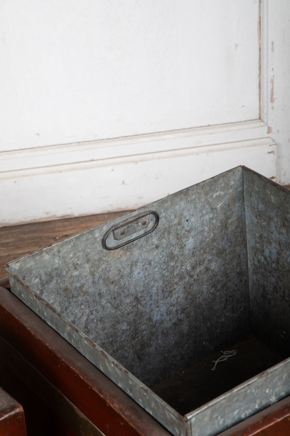 Wood and Brass Planter with Zinc Insert