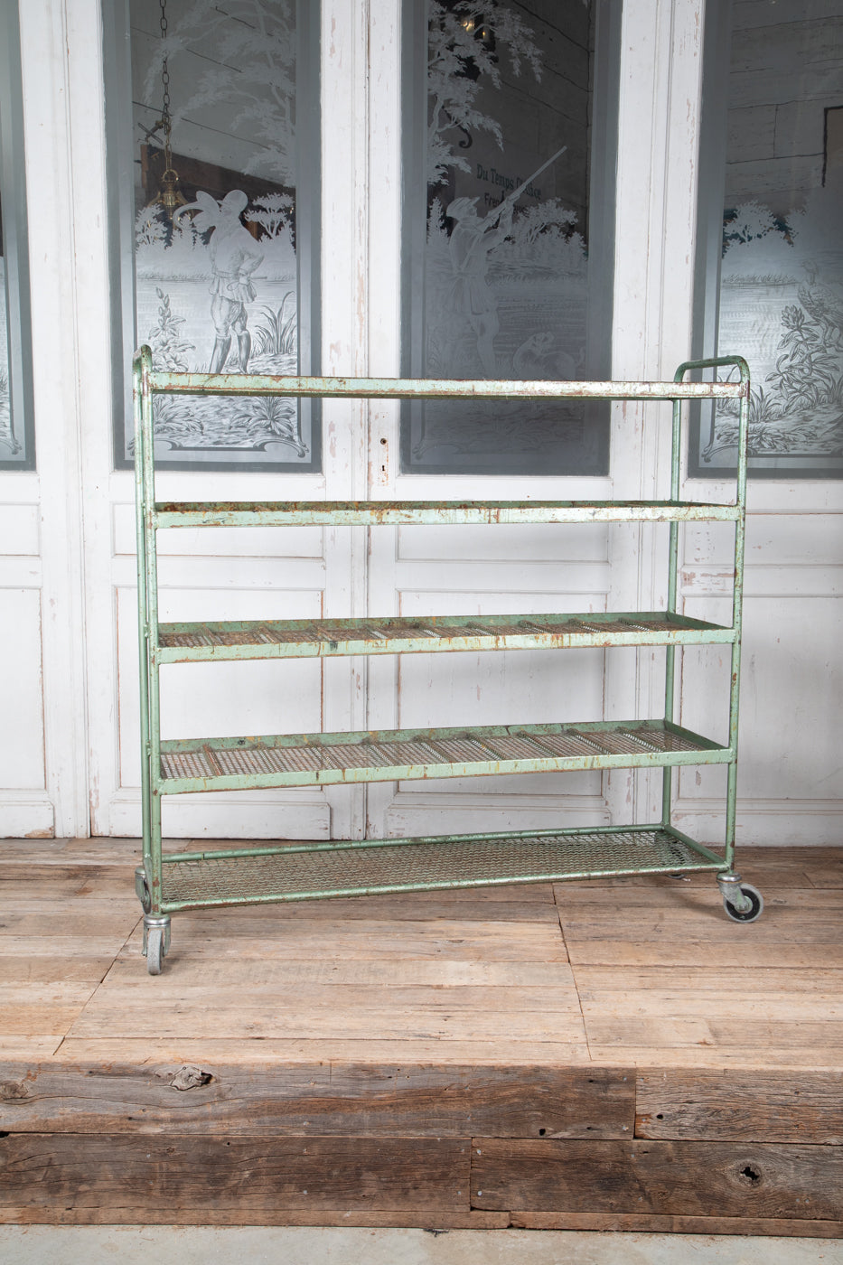 Large Industrial Rolling Cart Green