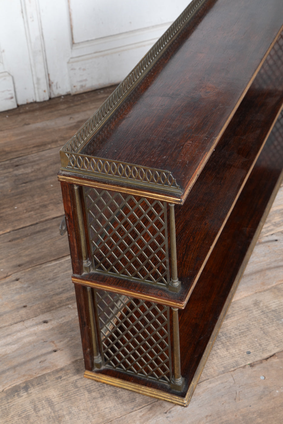 Brass and Wood Shelf