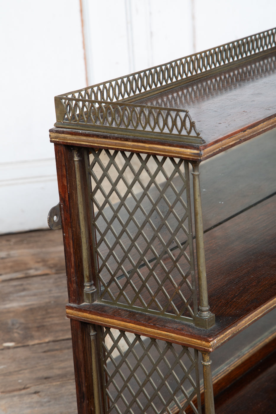 Brass and Wood Shelf