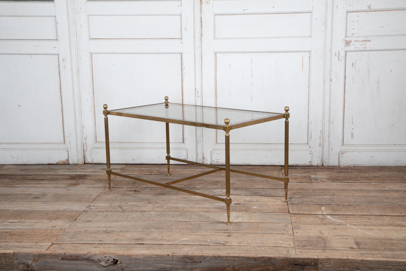 Brass and Glass Cocktail Table