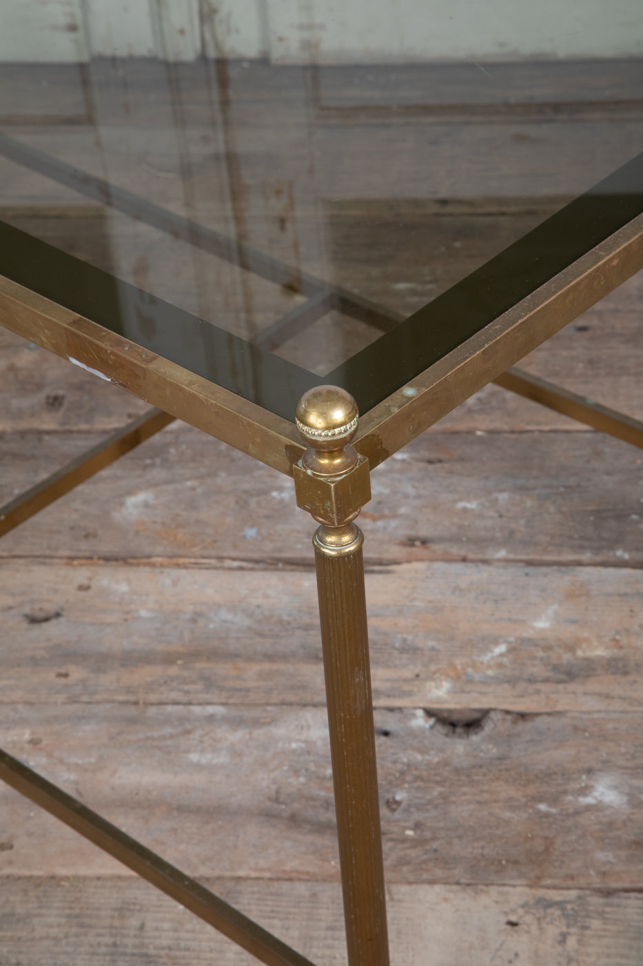 Brass and Glass Cocktail Table