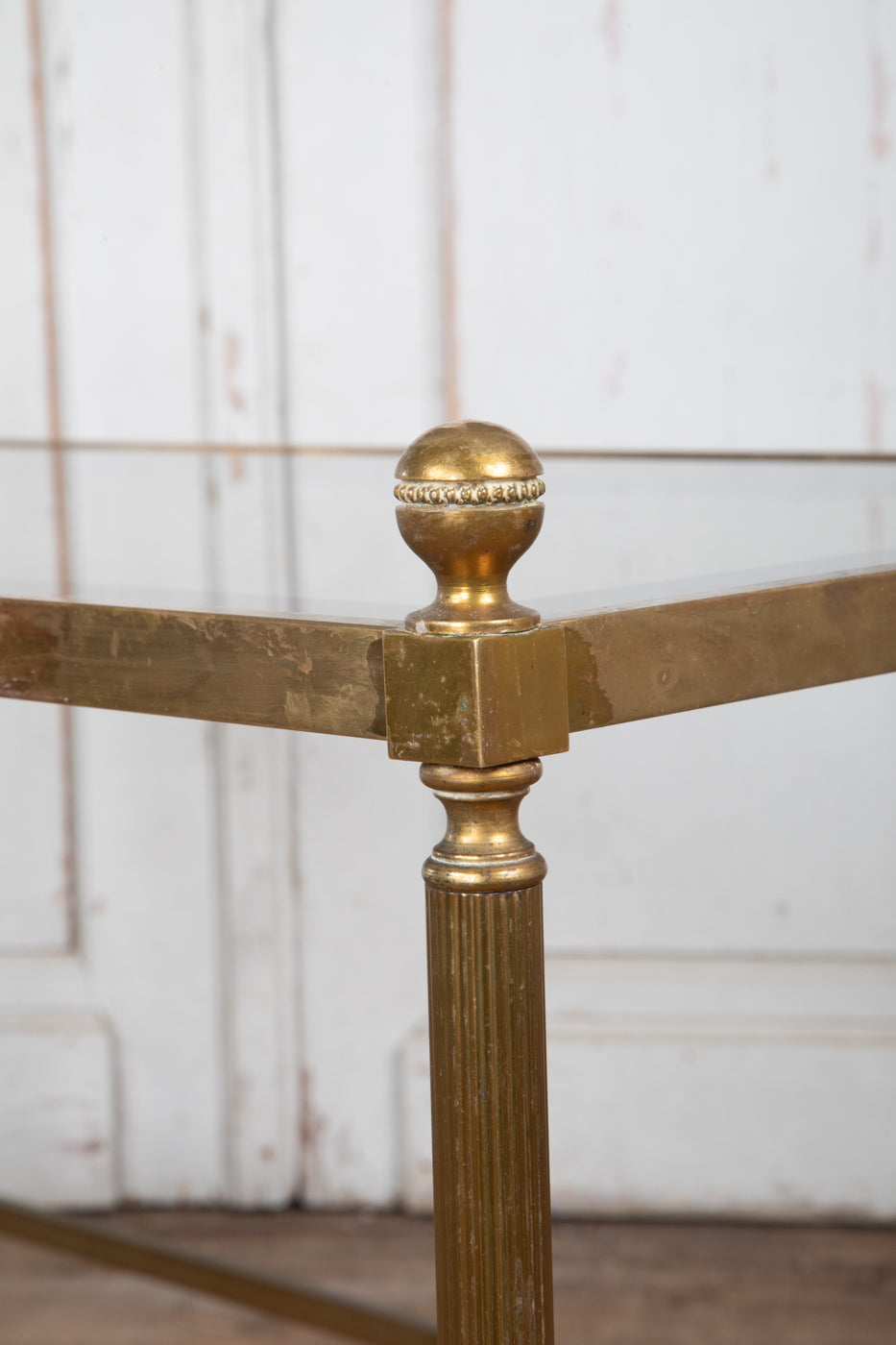 Brass and Glass Cocktail Table