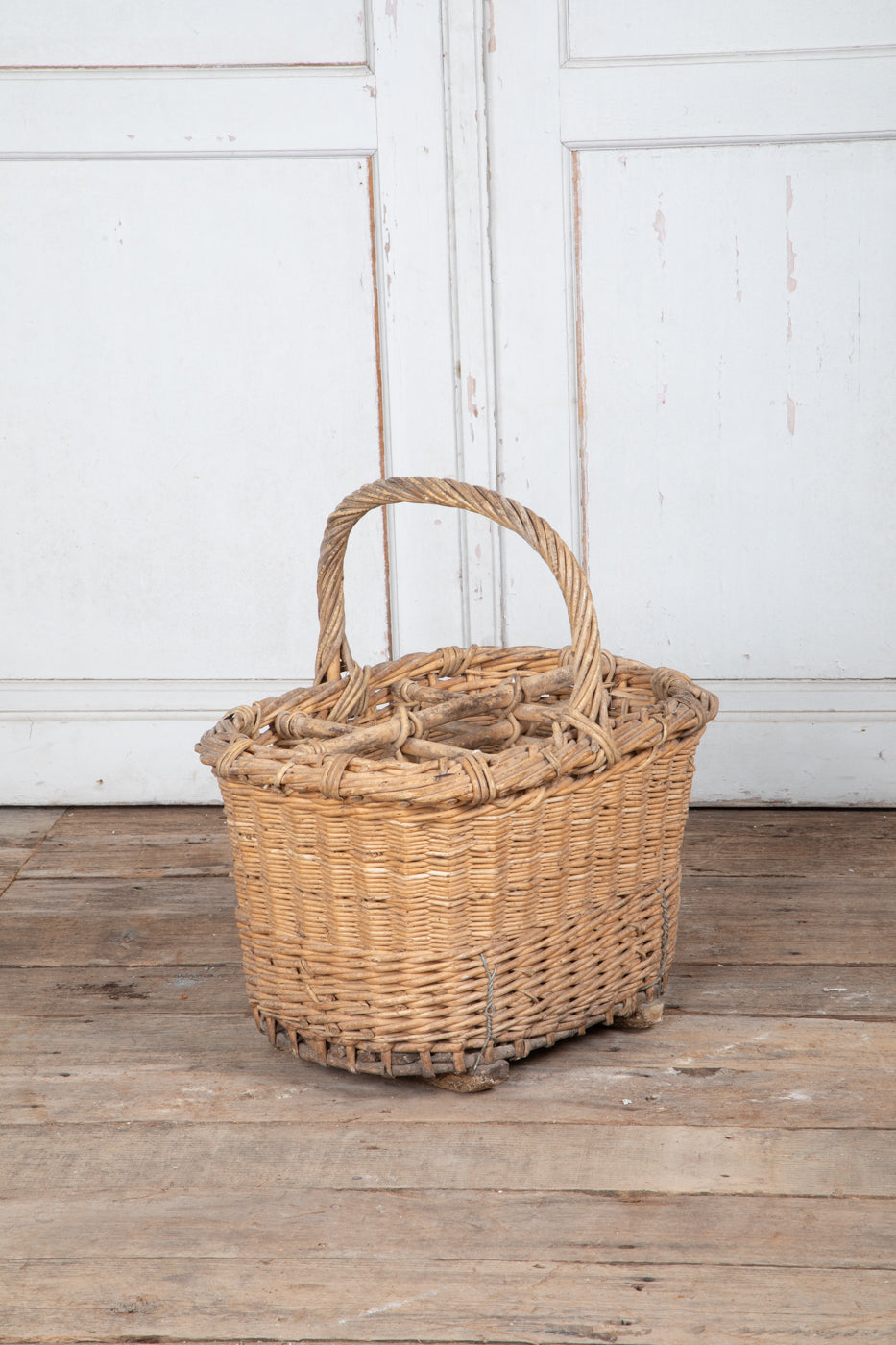 French Champagne Bottle Basket