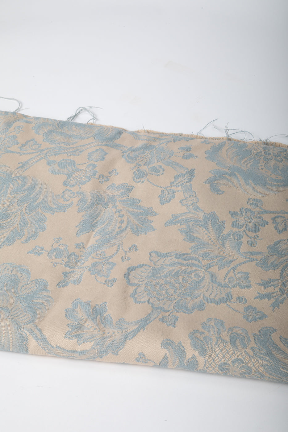 Blue and White Damask Fabric