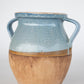 Blue Terra Cotta Pot with 2 Handles