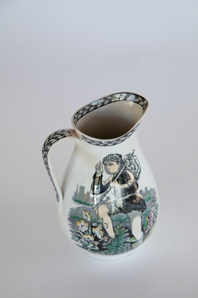 English 1870 Prattware Jug