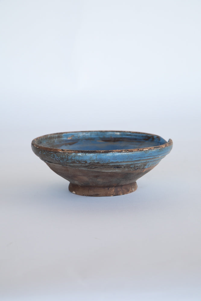 Small Blue Pottery Bowl