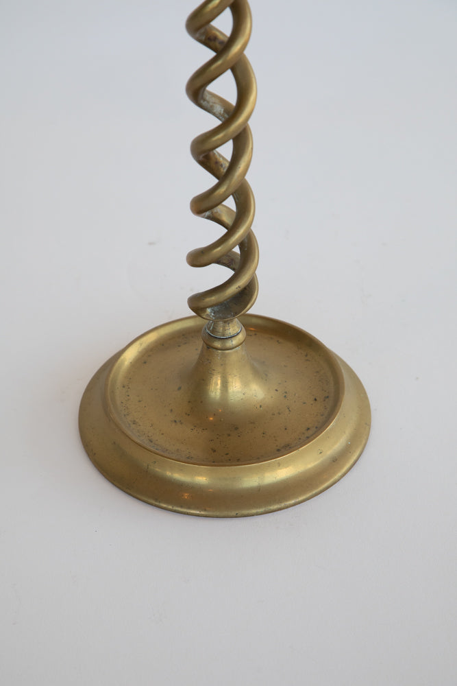 Brass Open Twist Candlesticks - Sold Individually