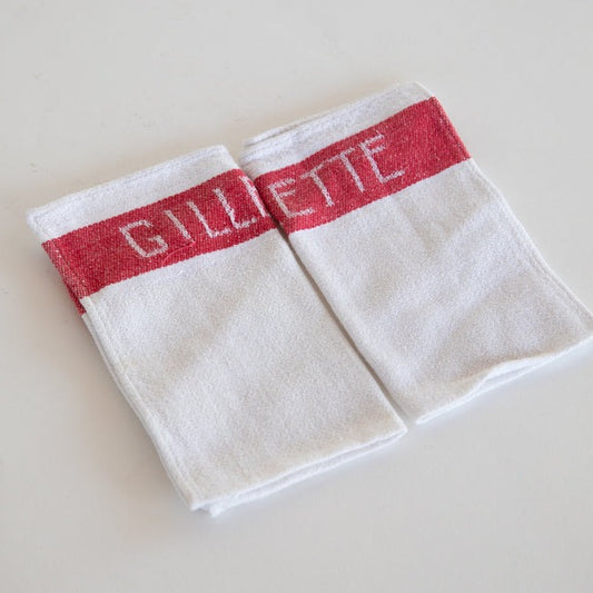 French Red and White Shaving Cloths