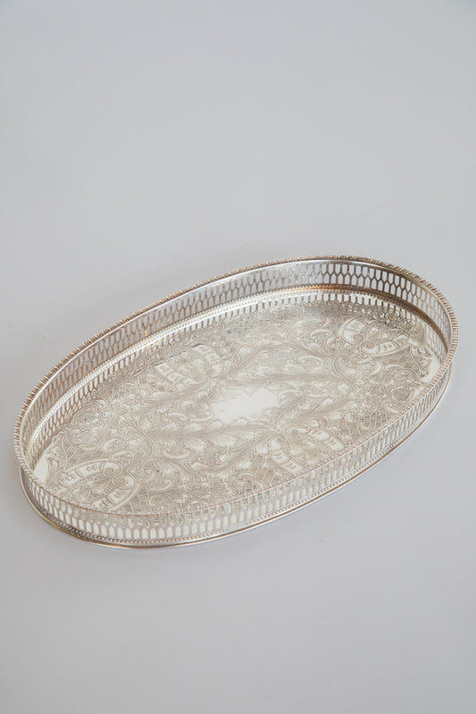 Gallery Tray Silver Plated 4 UK 1910