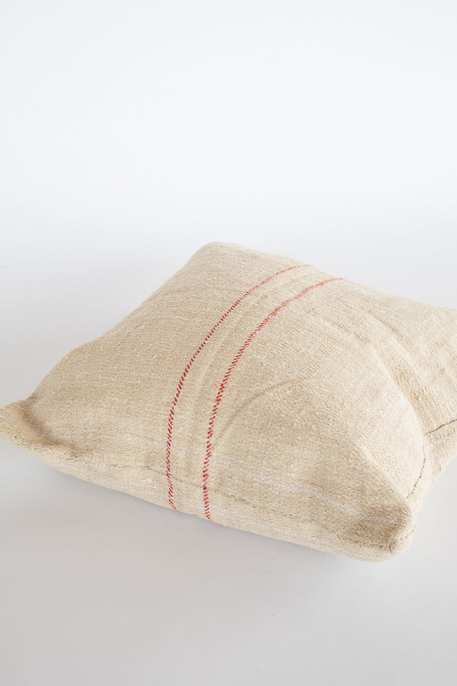 French Grain Red and White Pillow