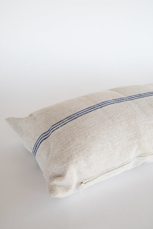 Grainsack Pillow Blue and White