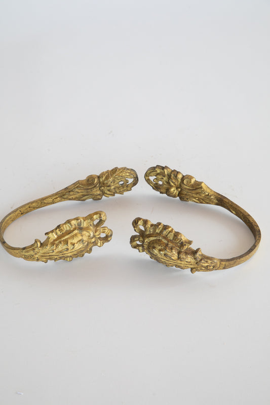 Pair Brass Curtain Tiebacks