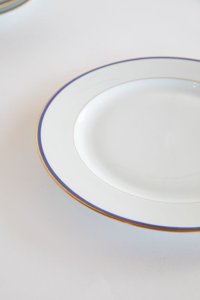 Limoge Salad Plate Blue and White