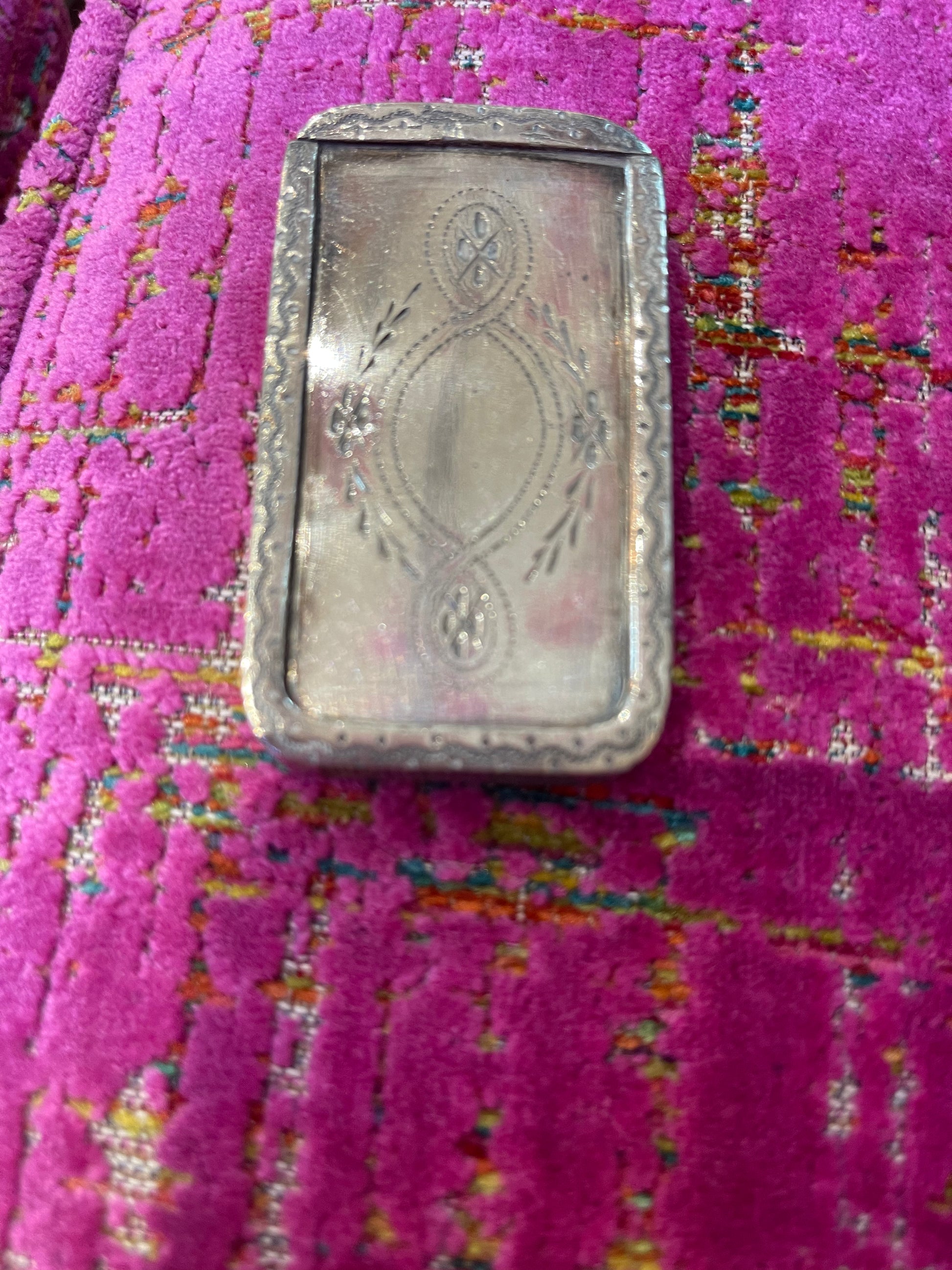 Silver Snuff Box with Sliding Lid - The White Barn Antiques